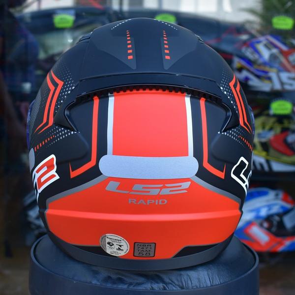 Imagem de Capacete Masculino Ls2 FF353 Doom Vermelho Esportivo Moto