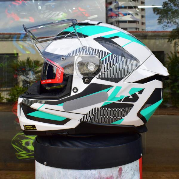 Imagem de Capacete Masculino LS2 FF808 Road Verde Bicomposto Moto