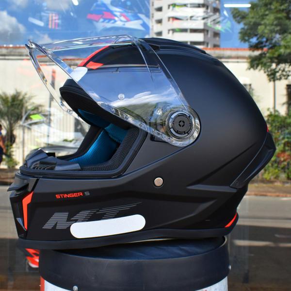 Imagem de Capacete Masculino MT Stinger 2 Preto Fosco Esportivo Moto