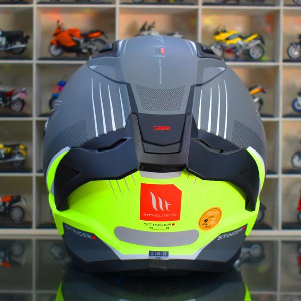 Imagem de Capacete Masculino MT Stinger 2 Sr C13 Cinza Esportivo Moto