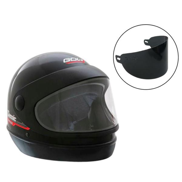 Imagem de Capacete Masculino Preto Fosco Gow Mais Viseira Fumê