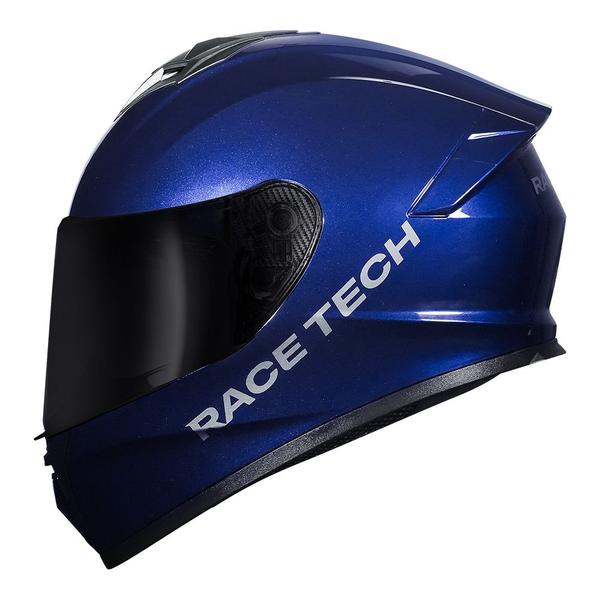 Capacete Masculino Race Tech Hit Monocolor Azul Brilhante