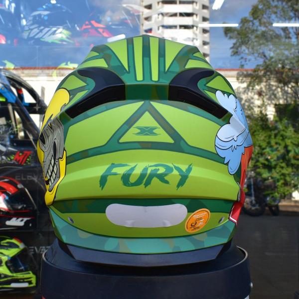 Imagem de Capacete Masculino Texx Hawk Fury Verde Motoqueiro Fechado