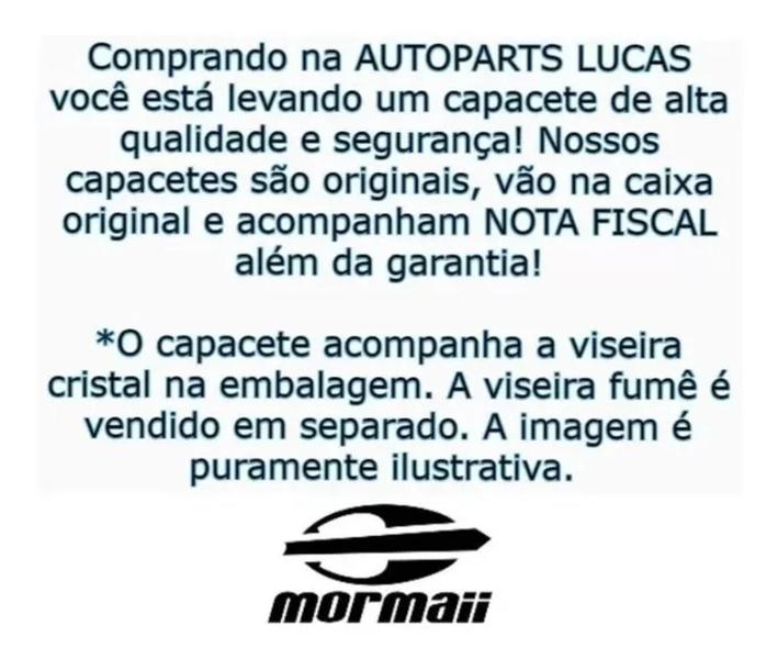 Imagem de Capacete Mormaii Novo M1 Origin Preto Brilhante + Viseira Fumê