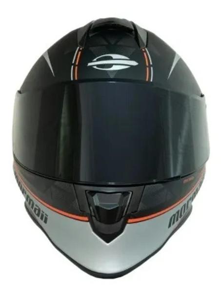 Imagem de Capacete Mormaii Novo M1 Tiger Prata Preto Fosco