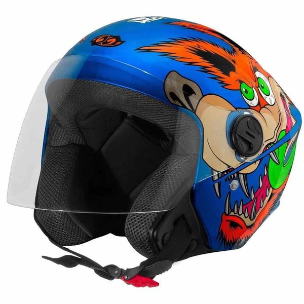 Imagem de Capacete Moto Aberto Coyote  New Three Elite Brilho Pro Tork