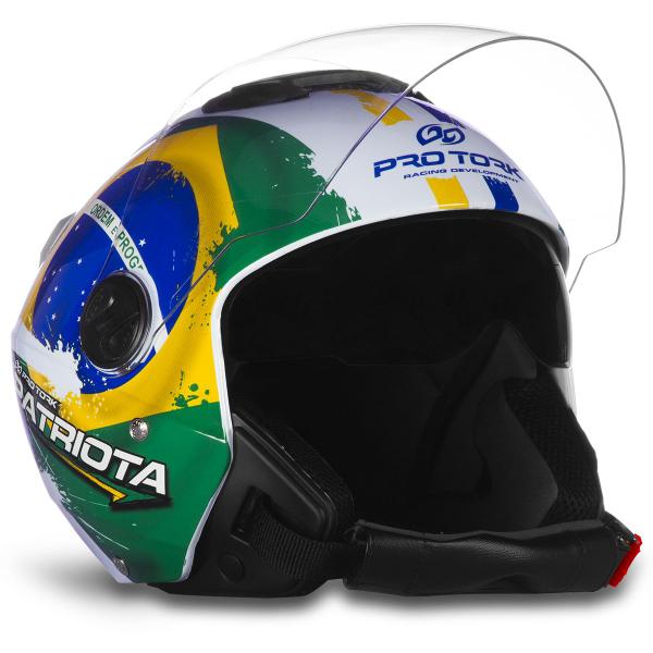 Imagem de Capacete Moto Aberto New Atomic Patriota Bandeira Do Brasil