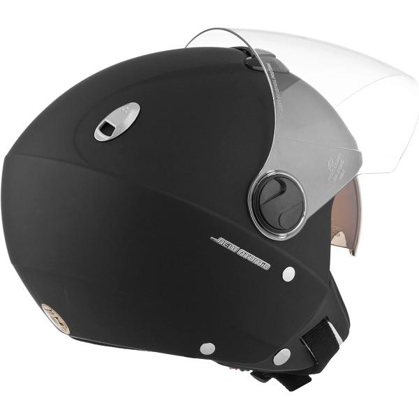 Imagem de Capacete Moto Aberto New Atomic Solid Fosco Preto Tamanho 56 Inmetro - Pro Tork