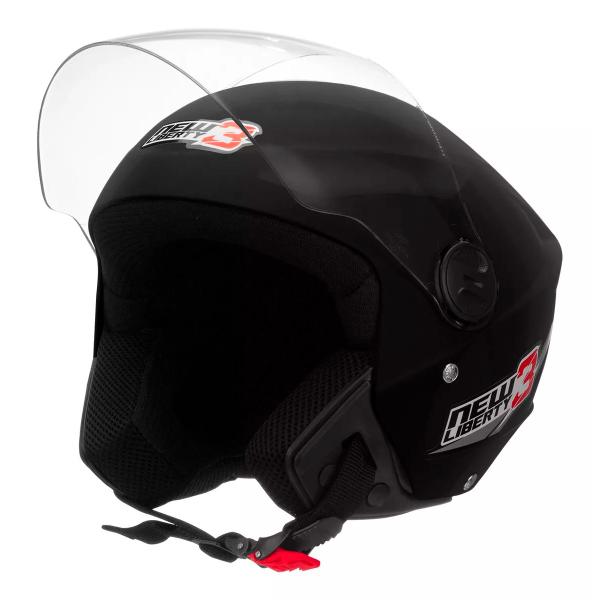 Imagem de Capacete Moto Aberto New Liberty 3 Preto Viseira Cristal Inmetro Tamanho 56 - Pro Tork