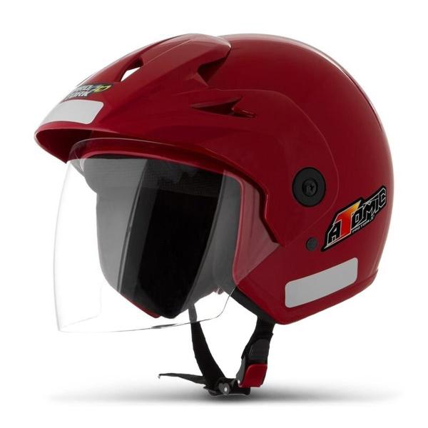 Imagem de Capacete Moto Aberto Urbano Passeio Atomic Pro Tork Masculino Feminino Viseira Cristal