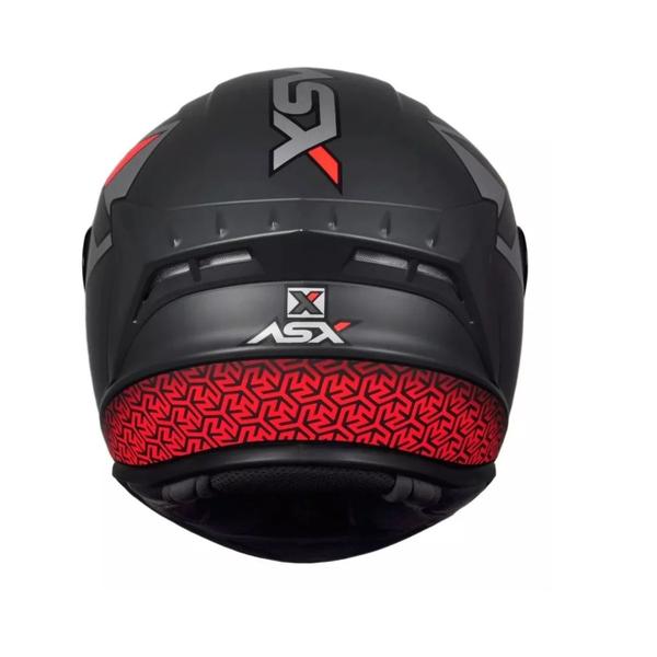 Imagem de Capacete moto Asx Draken Concept Fosco Cinza Prata Vermelho