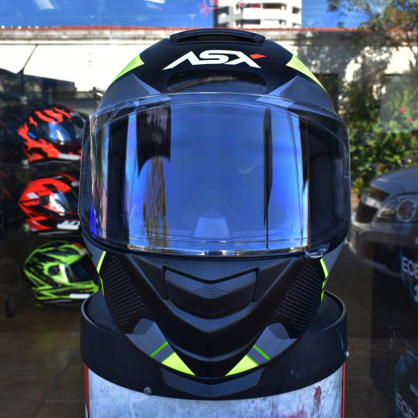 Imagem de Capacete Moto Asx Eagle Fast Amarelo Esportivo +Viseira Fume