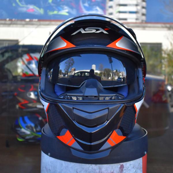 Imagem de Capacete Moto Asx Eagle Sv Fast Vermelho Oculo +Viseira Fume