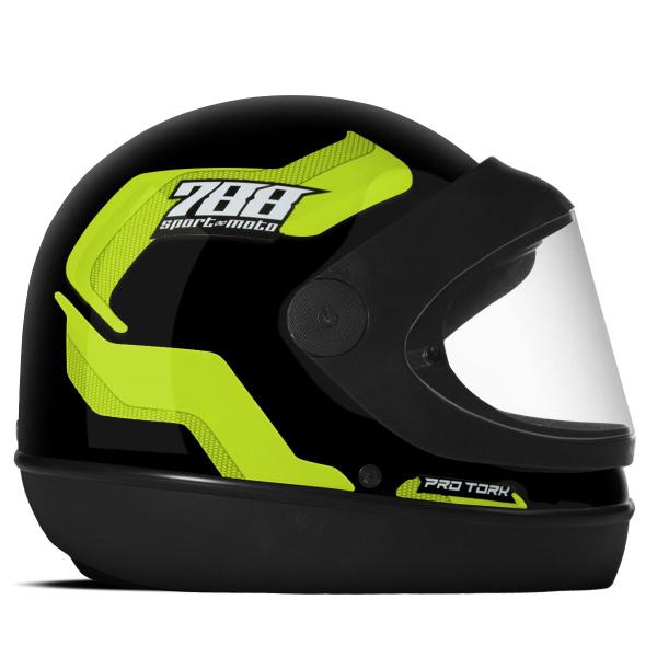 Imagem de Capacete Moto Automático Feminino Masculino Sport Moto 788 Fechado Pro Tork