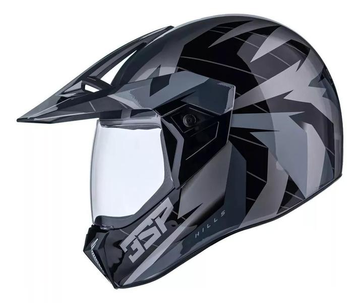 Imagem de Capacete Moto Bieffe 3 Sport Hills Grafite Preto Tamanho 58