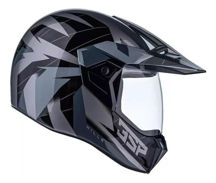 Imagem de Capacete Moto Bieffe 3 Sport Hills Grafite Preto Tamanho 58