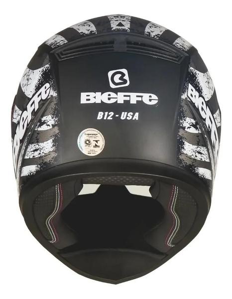 Imagem de Capacete Moto Bieffe B-12 USA Preto Fosco/ Grafite Tam 56