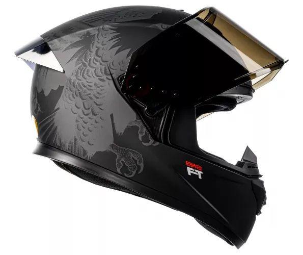 Imagem de Capacete Moto Bieffe B12 Ft Felipe Titto C/ Spoiler Preto