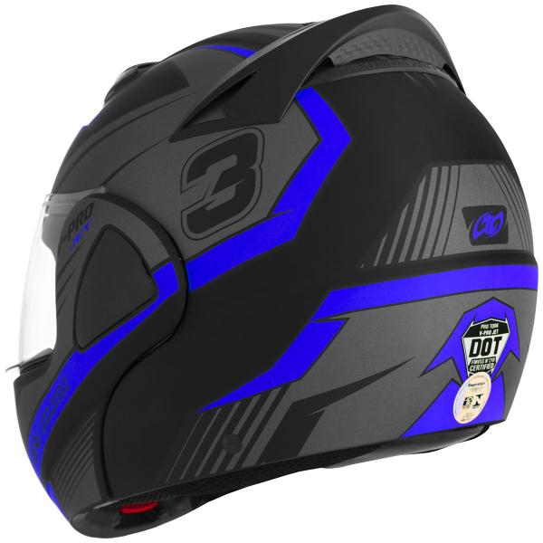 Imagem de Capacete Moto Escamoteável Robocop Articulado Pro Tork V-Pro Jet 3