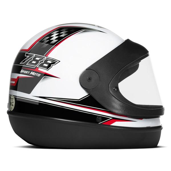 Imagem de Capacete Moto Fechado Automático Pro Tork Super Sport Moto Branco