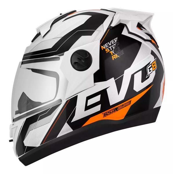 Imagem de Capacete Moto Fechado Branco G8 EVO Viseira Cristal Inmetro Tamanho 58 CAP-718BC - Pro Tork