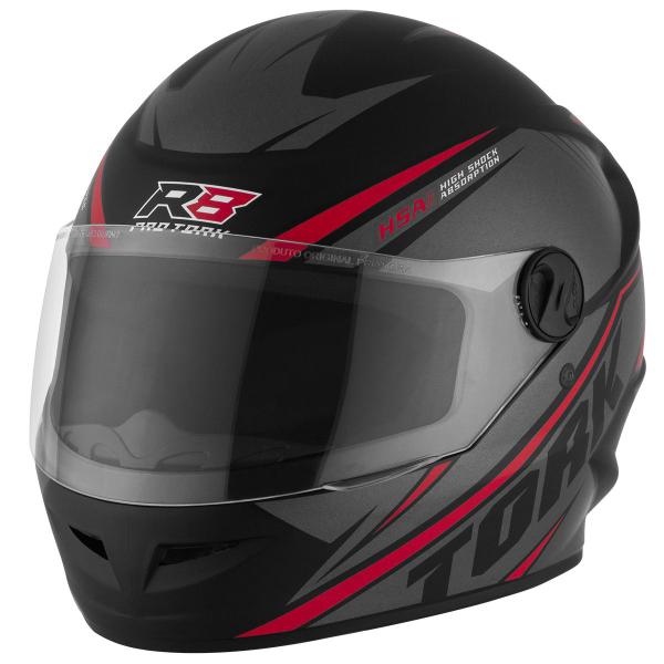 Imagem de Capacete Moto Fechado Feminino Masculino Integral Protork R8 Original C/ Selo Inmetro 56 58 60