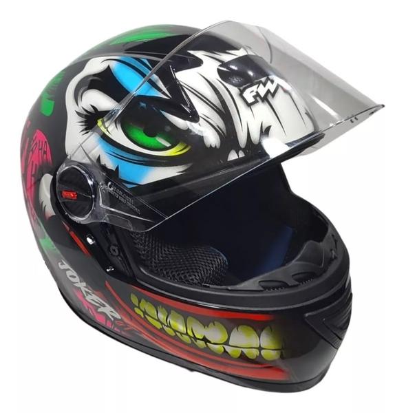 Imagem de Capacete moto fechado fw3 gt joker coringa brilhante 56