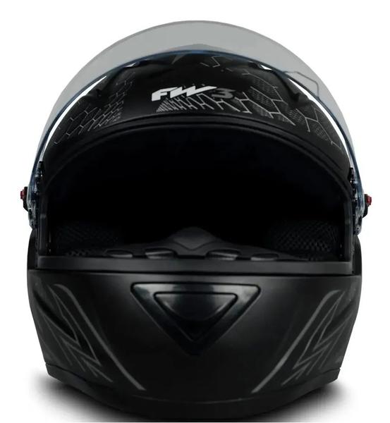 Imagem de Capacete moto fechado fw3 gtx 2 fosco com oculos interno 60