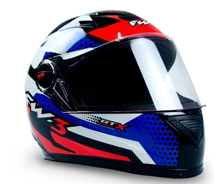 Imagem de Capacete moto fechado fw3 gtx super oculos interno bavete 58