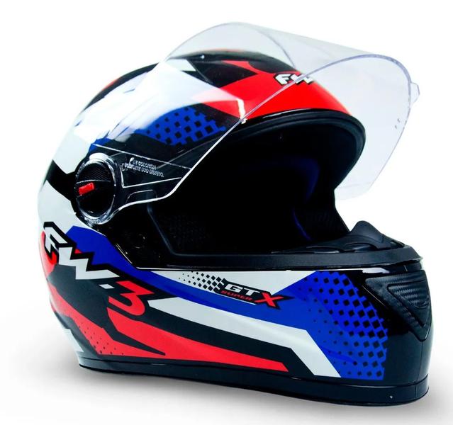 Imagem de Capacete moto fechado fw3 gtx super oculos interno bavete 58