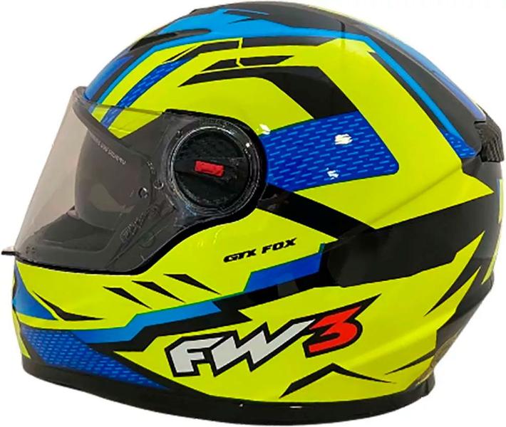 Imagem de Capacete Moto Fechado Gtx Fox Fw3 Óculos Fumê Várias Cores