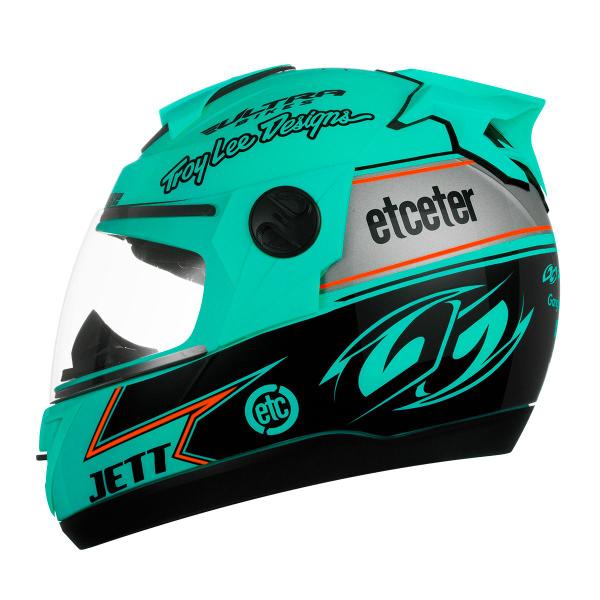 Imagem de Capacete Moto Fechado Integral Etceter Evolution Power Brands Brilhante Masculino Feminino