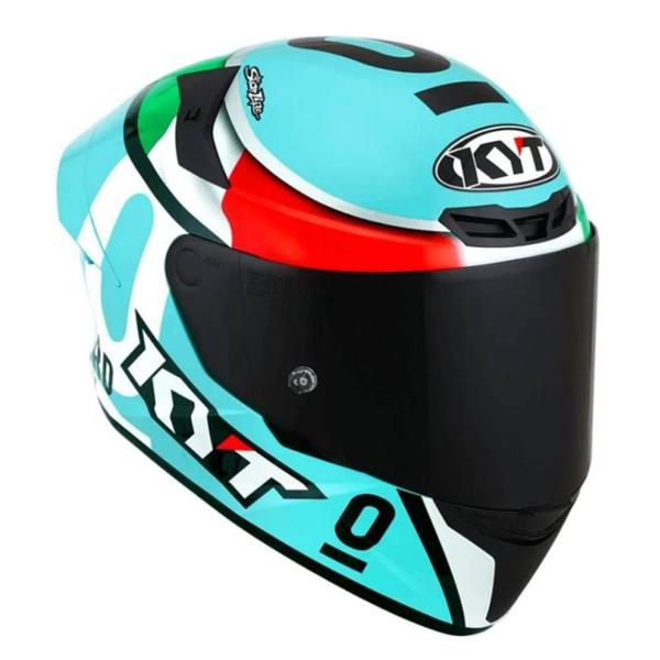 Imagem de Capacete Moto Fechado KYT TT Course Dalla Porta Azul Moto GP - M 58