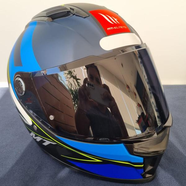 Imagem de Capacete Moto Fechado Mt Stinger 2  Poun B6 Fosco + Vis Fumê