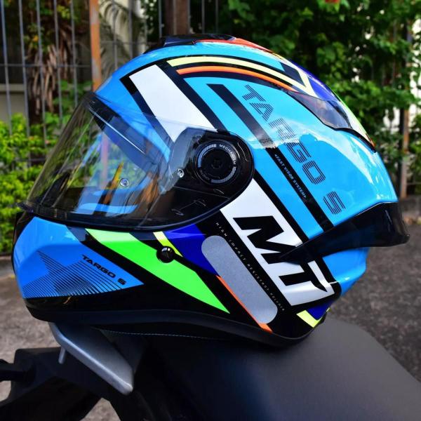 Imagem de Capacete Moto Fechado Mt Targo S Torvi A17 Azul Brilhante