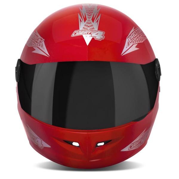 Imagem de Capacete Moto Fechado New Liberty Pro Tork Four com Viseira Fumê Para Passeios Trabalho