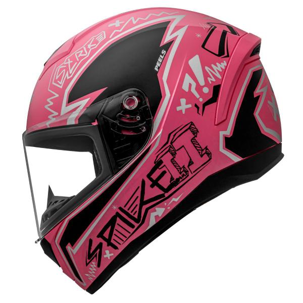 Imagem de Capacete Moto Fechado Peels Spike2 Stk Rosa Fosco + Camaleão