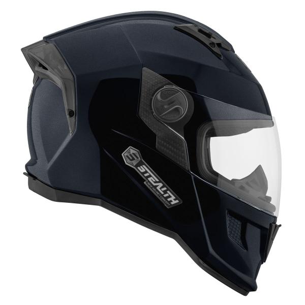 Imagem de Capacete Moto Fechado Stealth Solid Brilhante Pro Tork Seguro Confortável Masculino Feminino Proteção Alta Performance