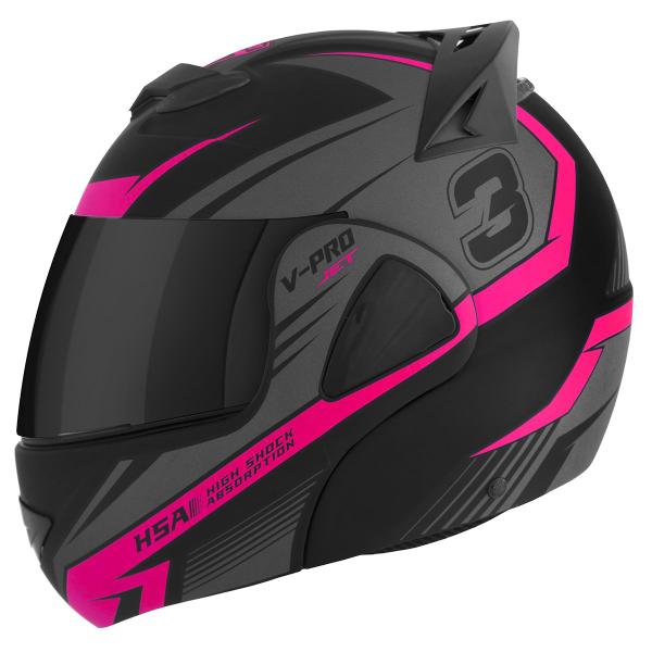 Capacete Moto Fechado V-Pro Jet 3 Viseira Fumê Pro Tork Feminino Masculino Conforto Segura... Capacete Moto Fechado V-Pro Jet 3 Viseira Fumê Pro Tork Feminino Masculino Conforto Segura...
