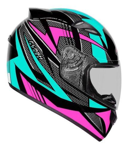 Imagem de Capacete Moto Feminino Ebf New Spark Esportivo C/ Narigueira