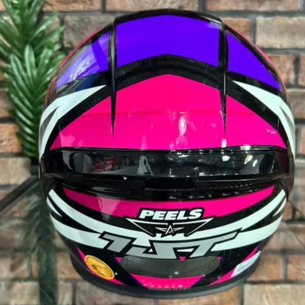 Imagem de Capacete Moto Feminino Fechado Peels Spike 2 Nkd Preto Rosa