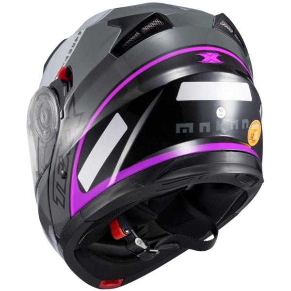 Imagem de Capacete Moto Feminino Texx Gladiator V3 Makan Cinza Rosa