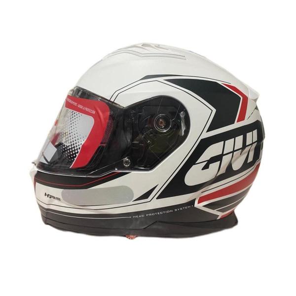 Imagem de Capacete Moto Givi 50.5 Lightning Branco/Preto/Vermelho L/60