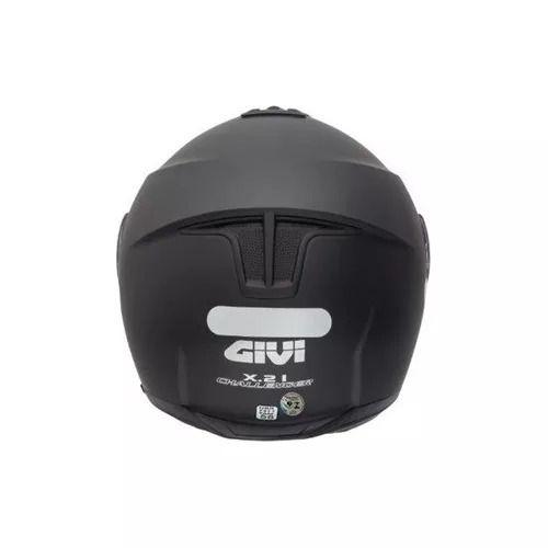 Imagem de Capacete Moto Givi X21 Monocolor Preto Fosco Articulado