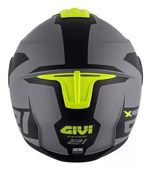 Imagem de Capacete Moto Givi X21 Spirit Cinza Amarelo Matt Articulado