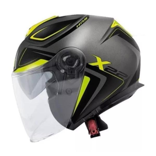 Imagem de Capacete Moto Givi X22 Planet Hyper Preto Amarelo Fosco