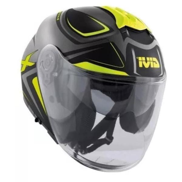 Imagem de Capacete Moto Givi X22 Planet Hyper Preto Amarelo Fosco