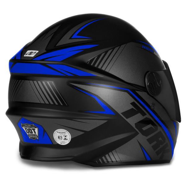 Imagem de Capacete Moto Integral Fechado Masculino Feminino Pro Tork R8 Com Viseira Fumê 56 58 60 C/ Nf