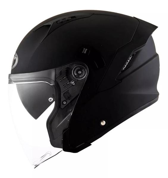 Imagem de Capacete Moto Kyt Aberto NF-J Plain Matt Black Preto