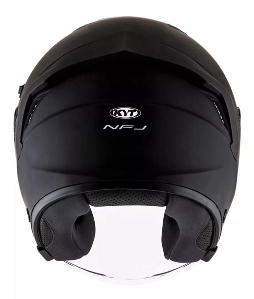 Imagem de Capacete Moto Kyt Aberto NF-J Plain Matt Black Preto